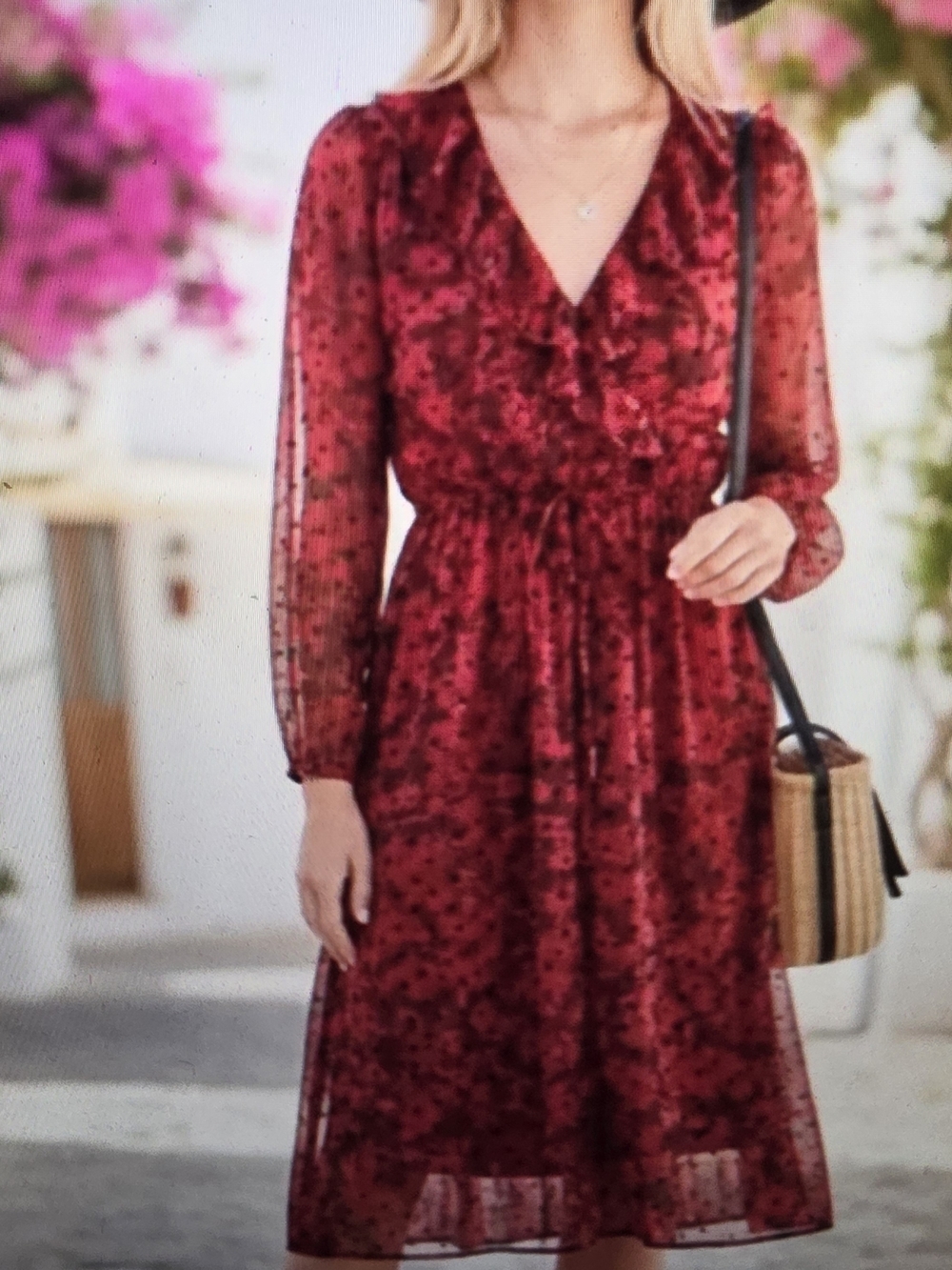 TOMMY HILFIGER Floral Long Sleeve Dress Size 8